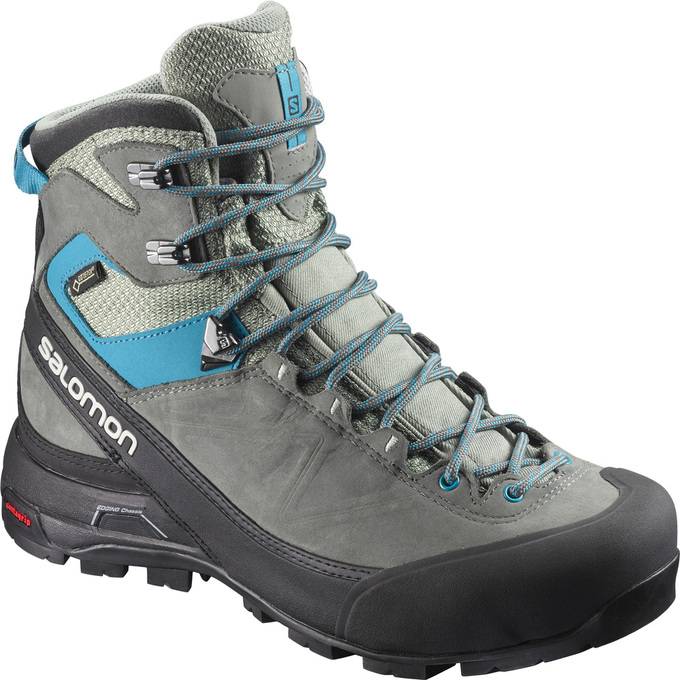 Salomon Israel X ALP MTN GTX® W - Womens Hiking Boots - Grey/Black (VJLP-58496)